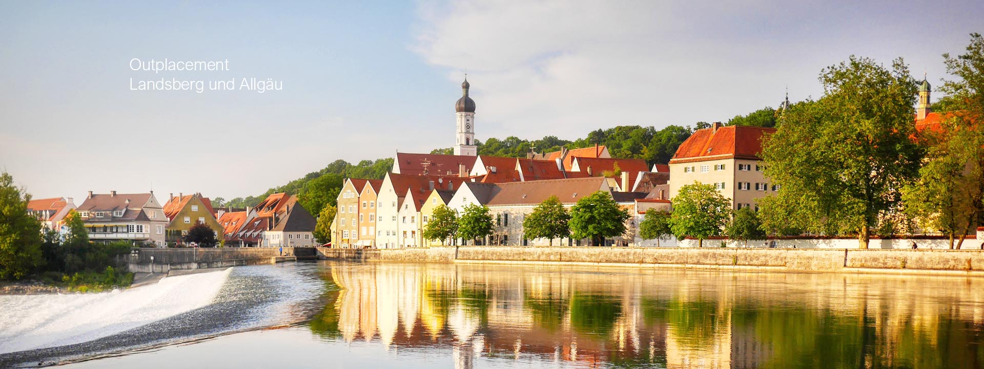 Altstadt von Landsberg mit Lech - Outplacement Landsberg und Allgäu